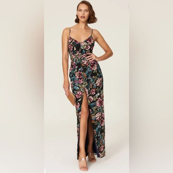 Amanda Uprichard Ellie Floral Gown Size Small - Picture 1 of 8